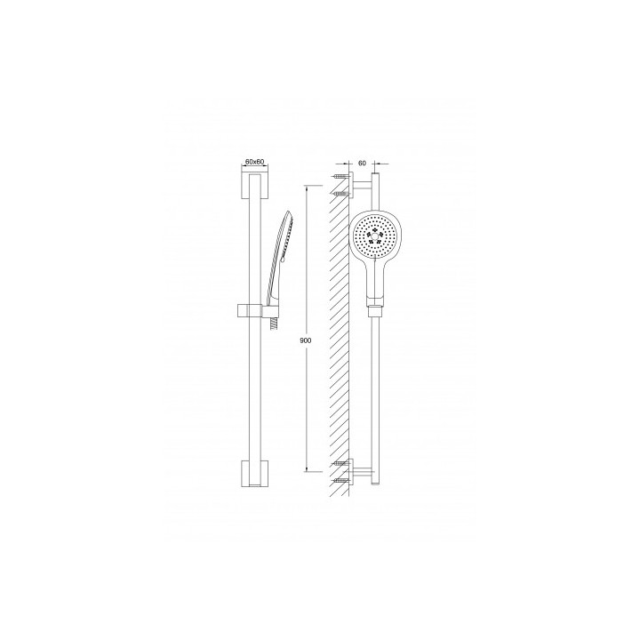 Dusch-set steinberg seria 120 - drążek 90cm- sanitbuy.pl