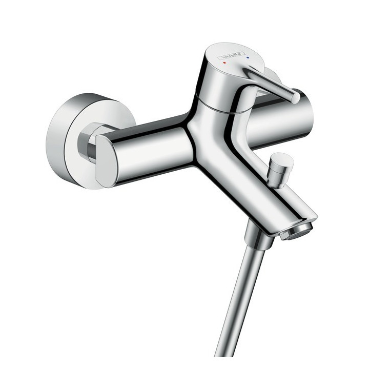 Bateria wannowa 1-uchwytowa Hansgrohe Talis S natynkowa, dł. 166 mm, chrom, rozstaw 150 mm ± 12 mm- sanitbuy.pl