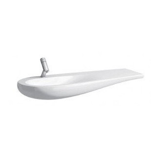 Umywalka asymetryczna Laufen ILBAGNOALESSI ONE biała, 12 x 50/35 cm, blat po prawej- sanitbuy.pl
