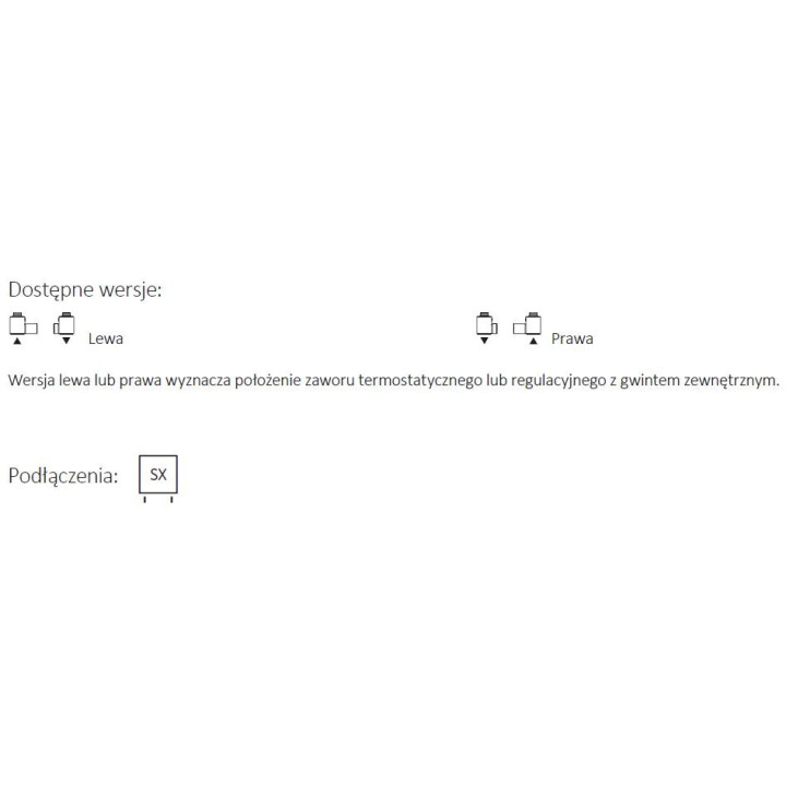 Zawór Terma technologie thermostatisch kątowy 50 po osi Chrom- sanitbuy.pl