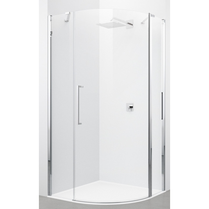 Duschkabine halbrund Novellini Young 2.0 rechts, Chrom, 100 x 100 cm- sanitbuy.pl