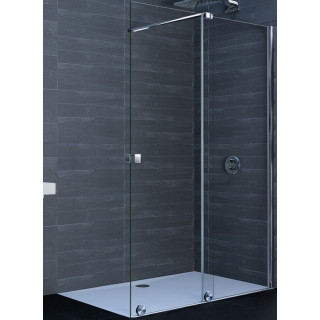 Tür Schiebe- Huppe Aura Elegance , 900 x 900 mm, glas silbern mattt , transparent- sanitbuy.pl