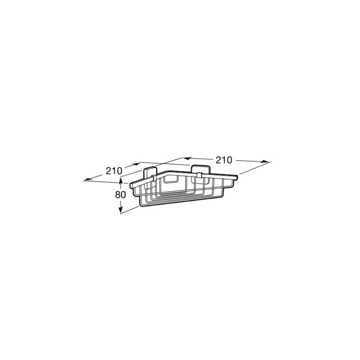 Korb Eck-, dreieckig Roca Victoria zur Wandmontage, 21 x 21 cm- sanitbuy.pl