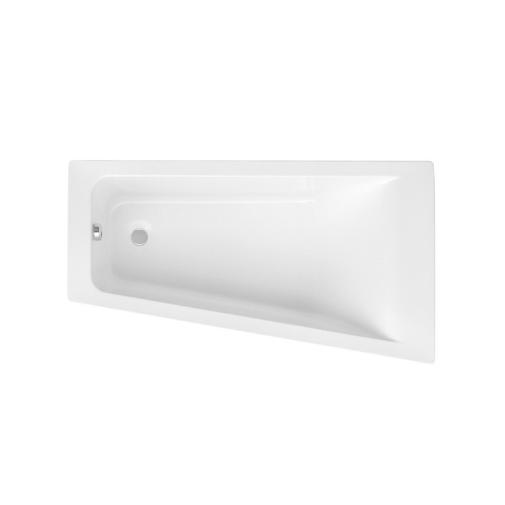 Eck-badewanne asymmetrisch Roca Easy links, weiß, Acryl-, 160 x 90 cm, Füße w zestawie- sanitbuy.pl