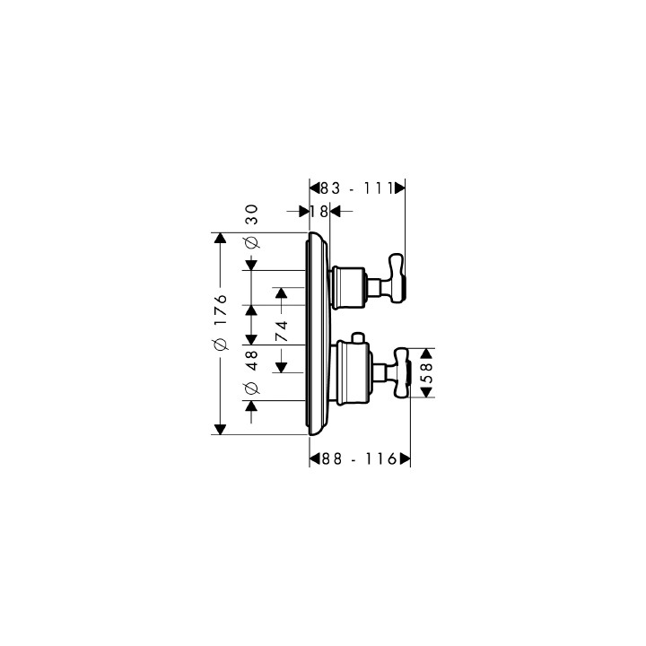 Bateria termostatowa podtynkowa Axor Montreux- sanitbuy.pl