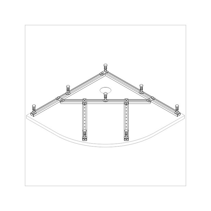 Gestell do der Duschwanne Sanplast STS-088 wys. 85 - 115 mm- sanitbuy.pl
