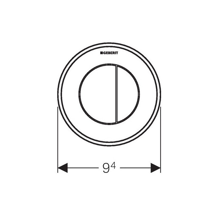 Betätigungstaste do WC Geberit Typ 10 pneumatyczny, schwarz/Chrom glänzend, ręczny, dwudzielny, Unterputz, Sigma 8 cm- sanitbuy.