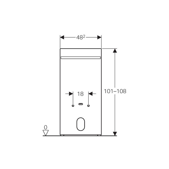 Hygiene set Geberit Monolith do WC wiszącego, weiß/aluminium, H101, Halterung 18/23 cm- sanitbuy.pl