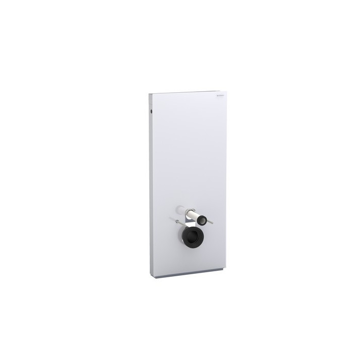 Hygiene set Geberit Monolith Plus do WC wiszącego, Glas weiß/aluminium, H114, Halterung 18 cm- sanitbuy.pl