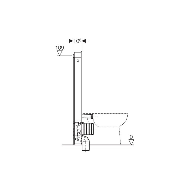 Hygiene set Geberit Monolith do AquaClean 8000, weiß/aluminium, H101, Halterung 18 cm- sanitbuy.pl