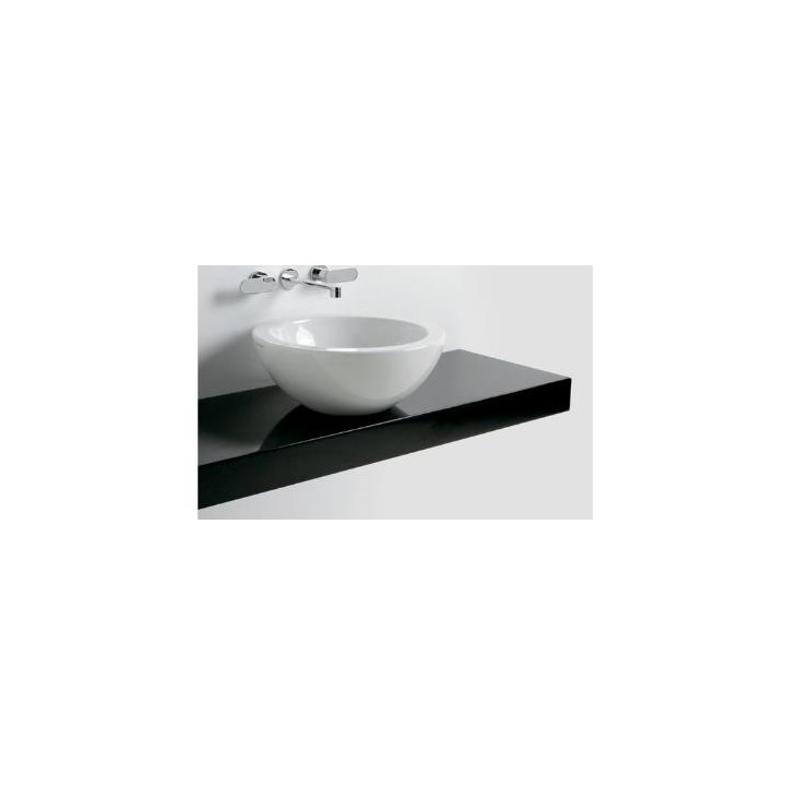 Ablage pod umywalki Flaminia Mono' 74, 250-100 x 46 x 10 cm, schwarz Glanz, Material: pietraluce- sanitbuy.pl