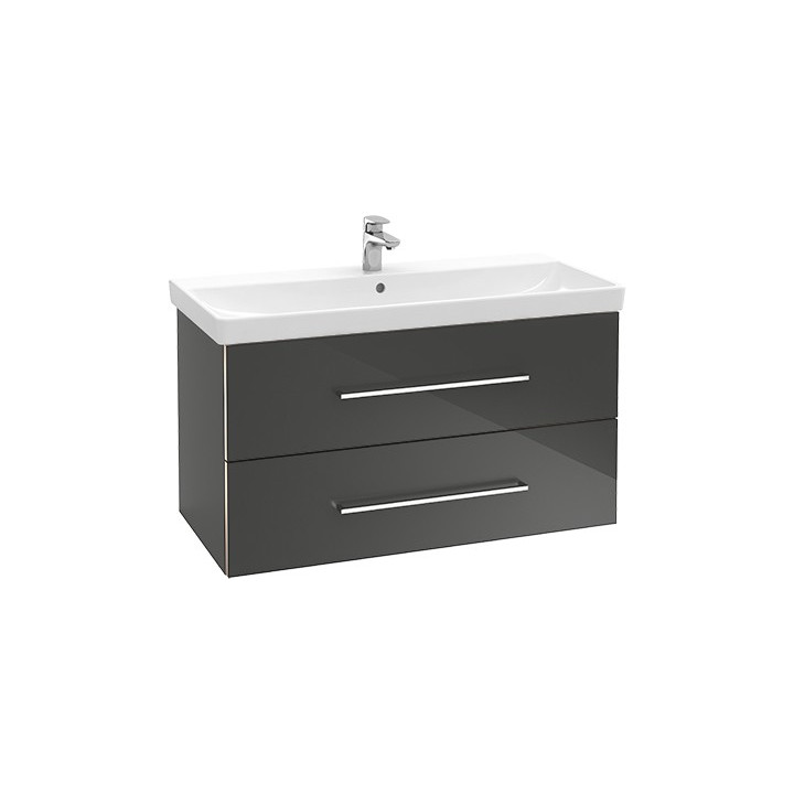 Schrank Unterbau- Villeroy & Boch Avento kryształowy szary, 96,7 x 52 x 44,7 cm, 2 szuflady- sanitbuy.pl