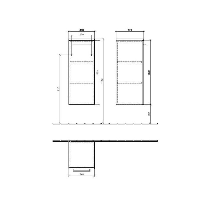 Schrank Unterbau- Villeroy & Boch Avento kryształowy szary, 41,7 x 52 x 34,6 cm, Scharniere von links- sanitbuy.pl
