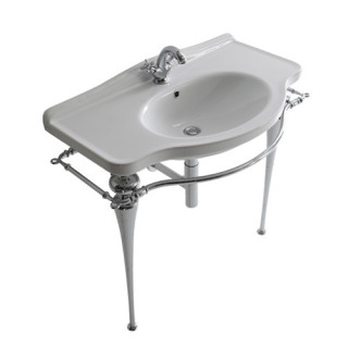 Füße 95 cm podumywalkowe Galassia Ethos Chrom, Hochglanz, mit Halter, wys. 795 mm, retro- sanitbuy.pl