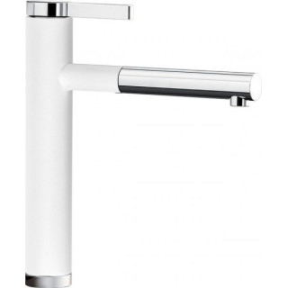 Küchenarmatur Blanco LINEE-S, mit herausziehbarem Auslauf, weiß/Chrom- sanitbuy.pl