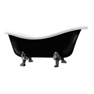 Badewanne freistehend Galassia Ethos 170 x 80 cm, włókno szklane, weiß, Set Ablauf-, Füße Chrom, ohne Überlauf- sanitbuy.pl