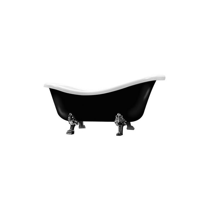 Badewanne freistehend Galassia Ethos 170 x 80 cm, włókno szklane, weiß, Set Ablauf-, Füße Chrom, ohne Überlauf- sanitbuy.pl