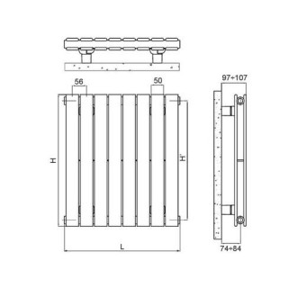 Grzejnik Irsap Piano Pionowy 52x23,2 cm - weiß- sanitbuy.pl