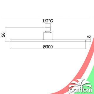 Kopfbrause / sito metal średnica 300mm Paffoni Stick - sanitbuy.pl