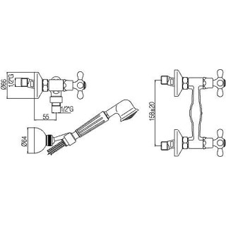Wand-brausearmatur Paffoni Iris- sanitbuy.pl