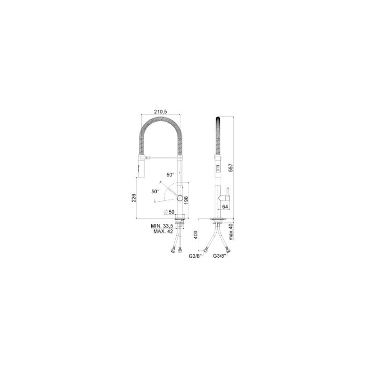 Spültischarmatur stehend Paffoni Chef- sanitbuy.pl