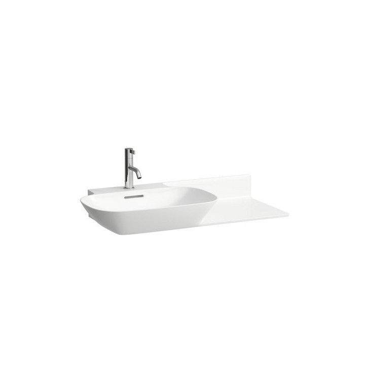 Waschtisch zur Wandmontage 900 x 450 mm SaphirKeramik mit Tisch rechts stronie mit Hahnloch Laufen INO- sanitbuy.pl