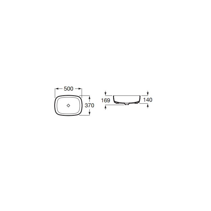 Aufsatzwaschtisch 50x37x14 cm Roca Inspira Soft- sanitbuy.pl