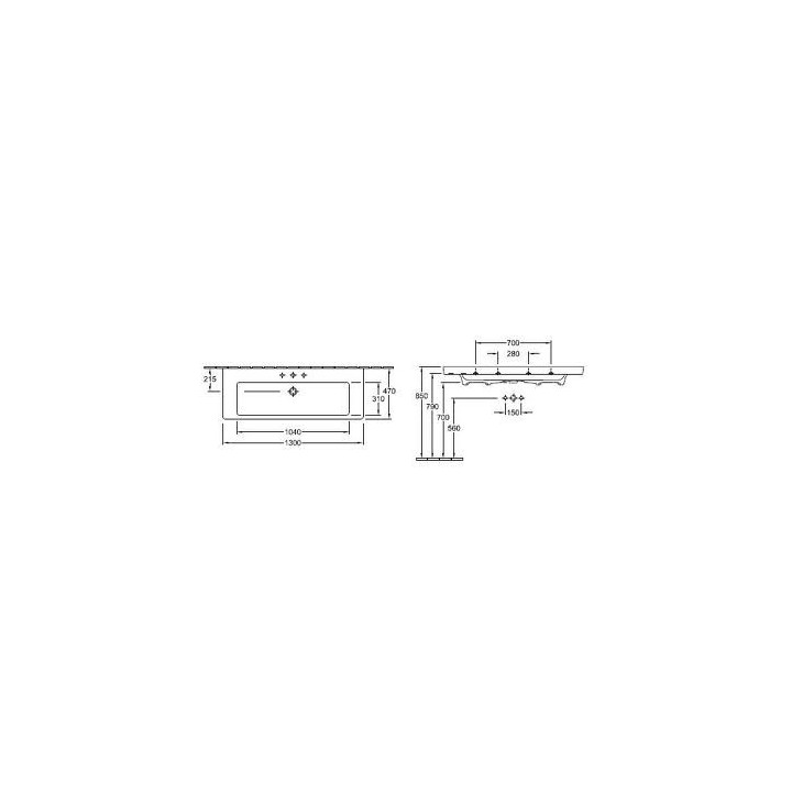 Umywalka Villeroy & Boch Subway 2.0 meblowa 1300x470 - sanitbuy.pl