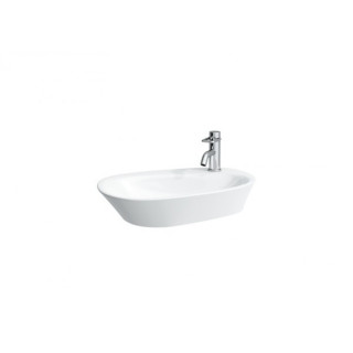 Aufsatzwaschtisch mit Ablage 600 x 400 weiß z otw. na baterię weiß- sanitbuy.pl