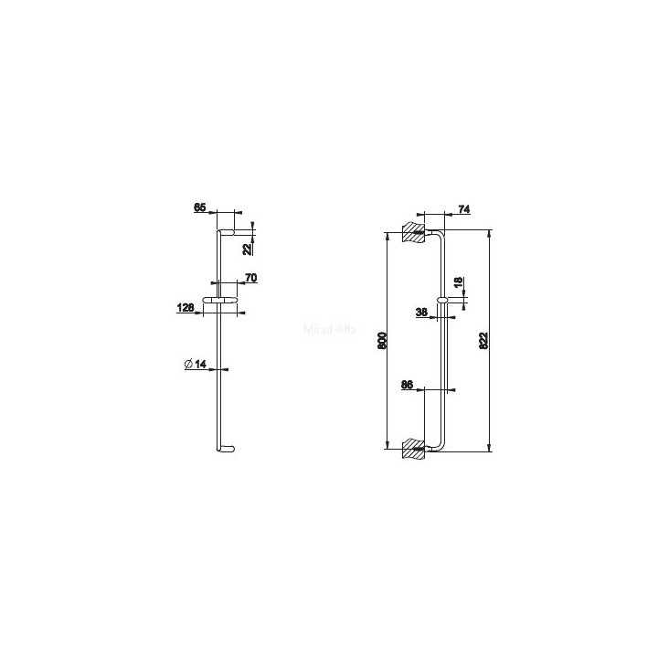 Reling prysznicowy Gessi Goccia Chrom- sanitbuy.pl
