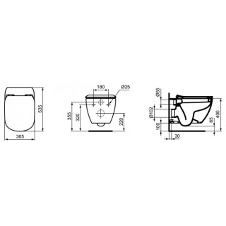 Závesné wc wc Ideal Standard Tesi biela- sanitbuy.pl