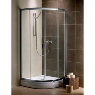 Štvrťkruhový sprchovací kút Radaway Premium Plus A 1900 dverí posuvné 85x85 cm chróm číre sklo - sanitbuy.pl