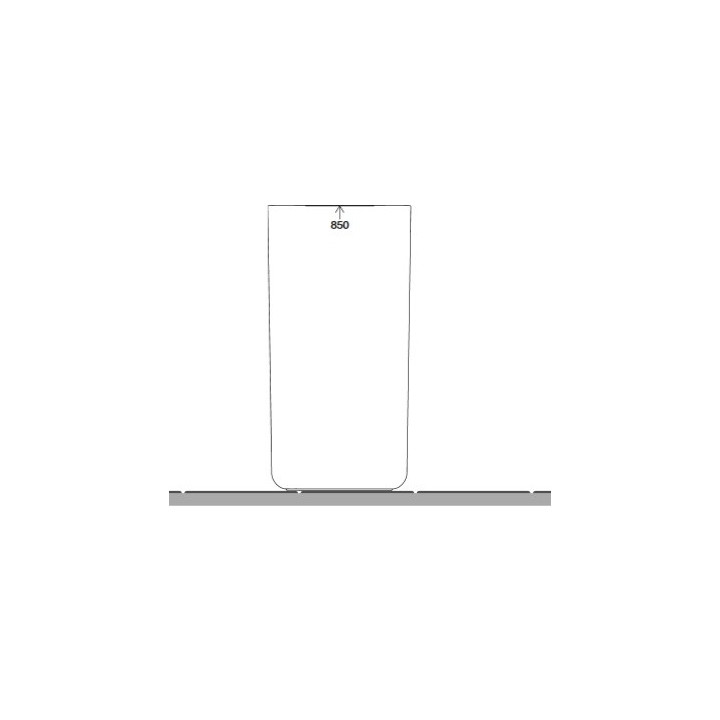 Umývadlo na stěnu Scarabeo Moon 90x45cm biela bez prepadu, s otvorom na baterie - sanitbuy.pl