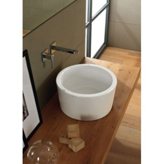 Umývadlo na postavenie na dosku Scarabeo Bucket 35x22 cm biela- sanitbuy.pl