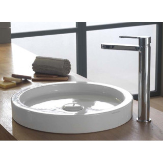 Umývadlo na postavenie na dosku Scarabeo Bucket 42x22 cm biela- sanitbuy.pl