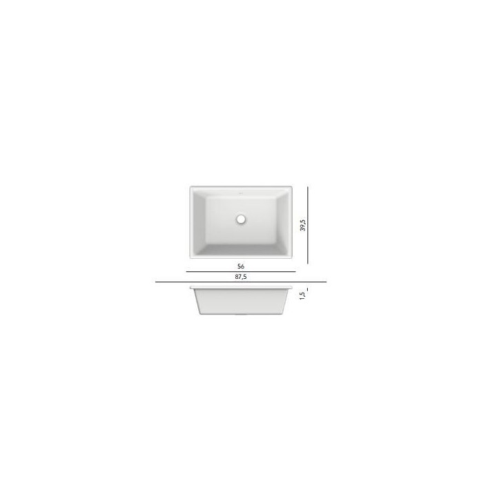 Zápustné umývadlo Scarabeo Gaia-Tech-Miky 56x39,5x15,5 cm, biela- sanitbuy.pl