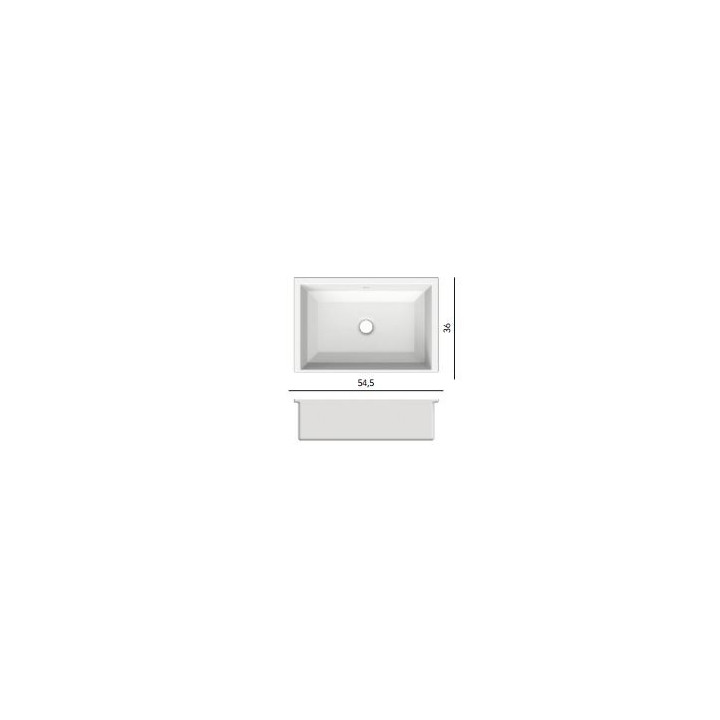 Zápustné umývadlo Scarabeo Gaia-Tech-Miky 87,5x39,5 cm, z prepadom, bez otvoru na baterie, biela- sanitbuy.pl