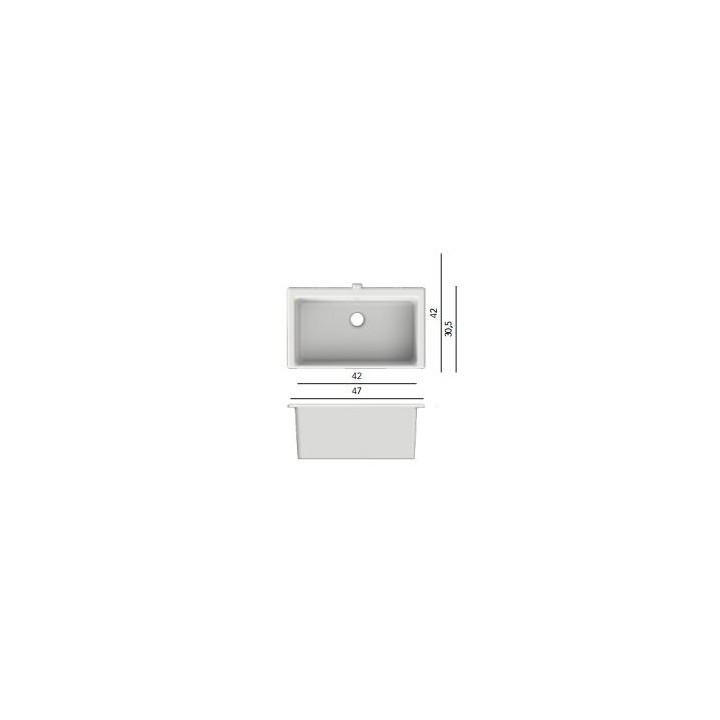 Umývadlo pod dosku Scarabeo Gaia-Tech-Miky 54,5x36 cm, z prepadom, bez otvoru na baterie, biela- sanitbuy.pl