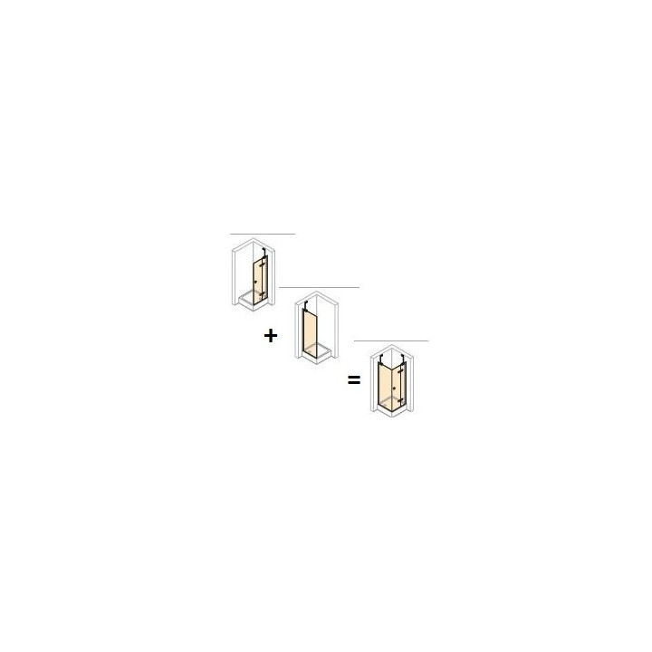 Dverí Huppe Aura Elegance , 900 x 900 mm, sklo číre strieborná mat , - sanitbuy.pl