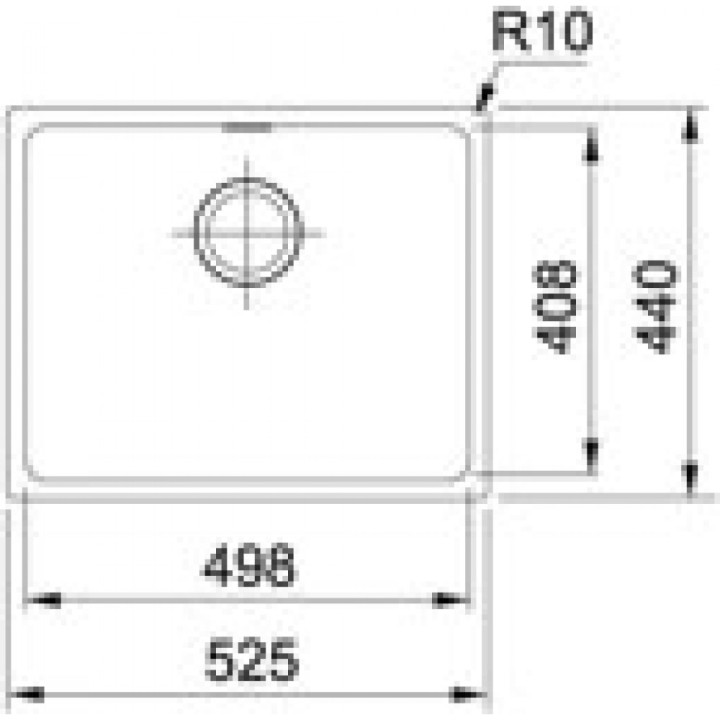 Drez podblatowy onyx FRANKE Kubus KBG 110-50 - sanitbuy.pl