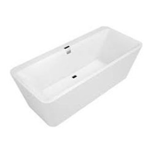 Vaňa voľne stojaca Villeroy&Boch Squaro Edge 12, 180X80 cm, s panelom, system prepadovo-odtokový, Weiss Alpin- sanitbuy.pl