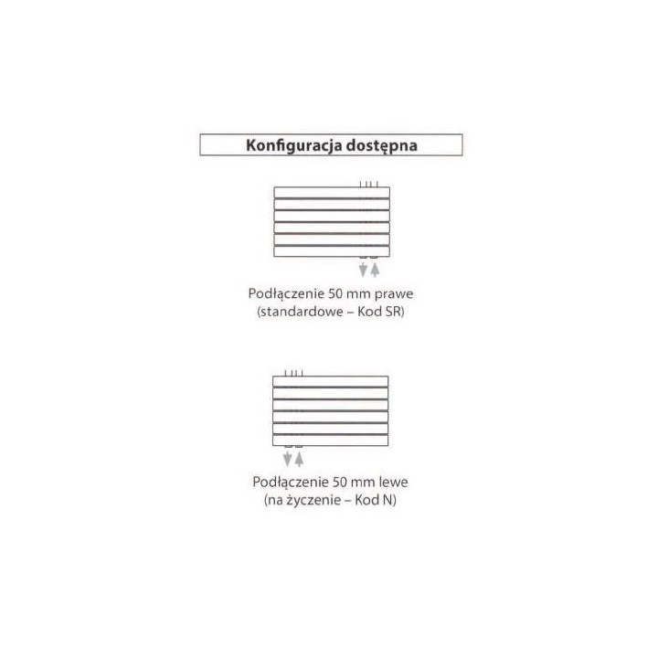 Radiátor Irsap Jazz 89x50 cm pripojenie ľavé (JL) - biely- sanitbuy.pl