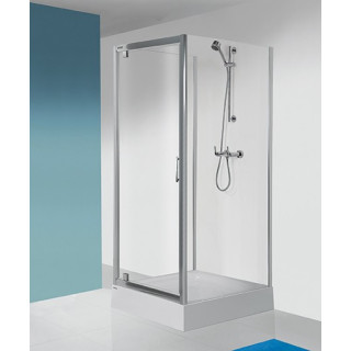 Dverí posuvné SanPlast TX 120x190cm sklo číre, biele profily, Šírka vstupu 500 mm, Glass Protect- sanitbuy.pl