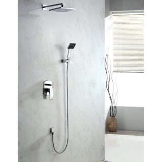 Sprchový set podomietkový Blue Water Liwia s hlavovou sprchou a sprchou, chróm - sanitbuy.pl