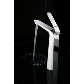 Umyvadlová batéria výška Art Platino Emira Páková výška 28cm chróm/biela - sanitbuy.pl