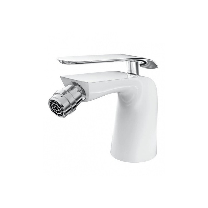 Bidetová batéria Art Platino Emira Páková, výška 13.9cm chróm/biela - sanitbuy.pl