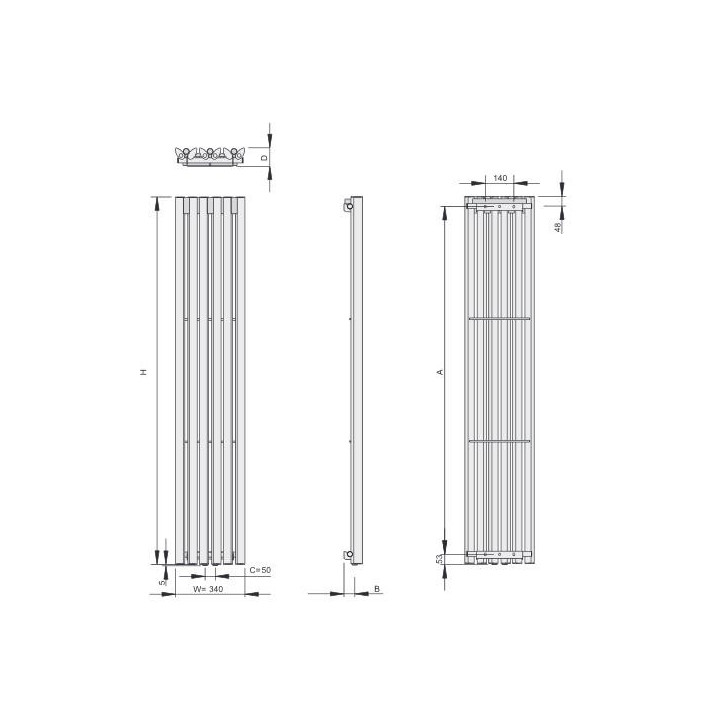 Radiátor Enix Mango (MG) 34x160 cm - farba štandardný- sanitbuy.pl
