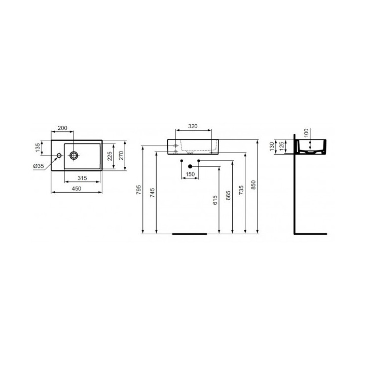 Umývadlo na postavenie na dosku Oválna Ideal Standard Strada 75 cm, biela- sanitbuy.pl