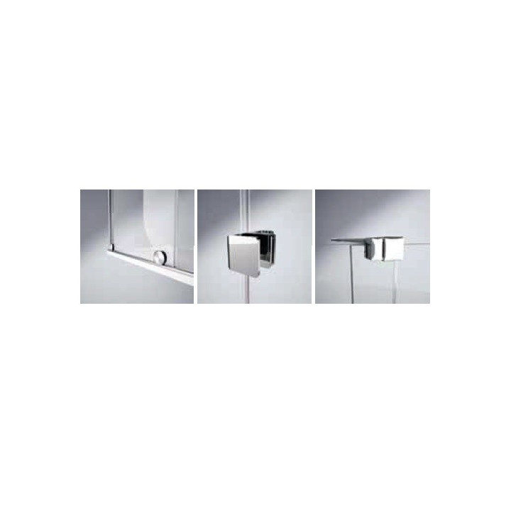  Previous Next  Dverí posuvné Huppe Xtensa Walk-In z 1 časti s pevným segmentom 100cm profil chróm/strieborná lesklá, sklo číre,