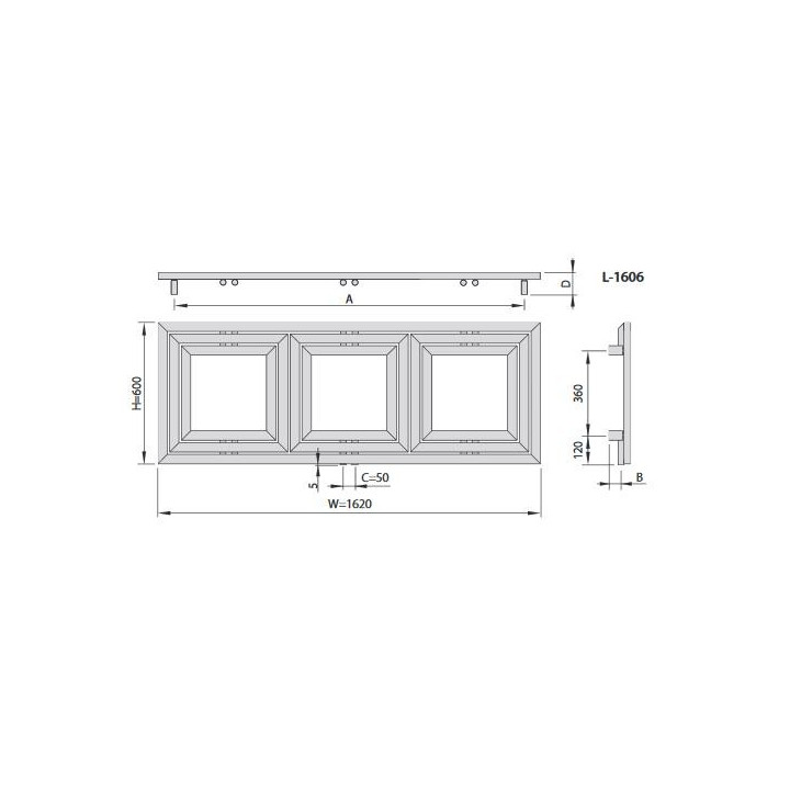Radiátor Enix Libra L-1606 szer. 162 x wys. 60 cm- sanitbuy.pl